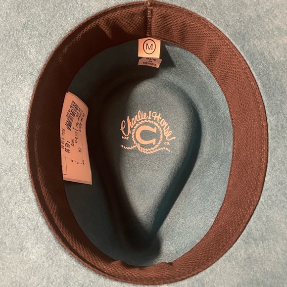 NWT Charlie 1 teal cowboy hat - Picture 6 of 7